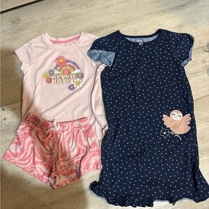 Kids Pajamas Set - Pink and Blue